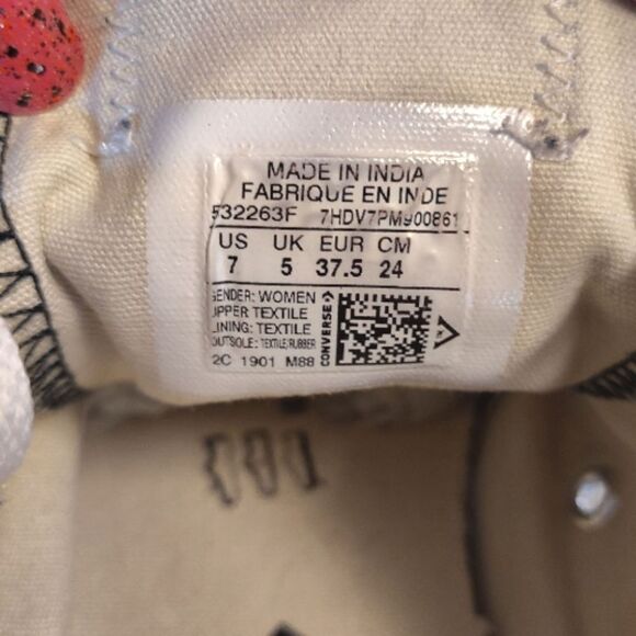 Converse VINTAGE All Star Black Red Plaid Double Tongue Sneakers Size 7 - Picture 11 of 15